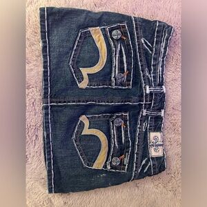 y2k style vintage true religion skirt